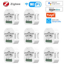 Interruptor inteligente ZigBee 3,0 Tuya, con WiFi, temporizador, Control remoto inalámbrico con Alexa y Google Home, 1-8 Uds. 2024 - compra barato