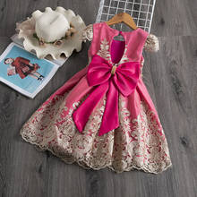1-2 Year Birthday Party Baby Girl Clothes 2020 Summer Little Princess Flower Girls Dress Big Bow Baptism Dresses for Girls Wear 2024 - buy cheap