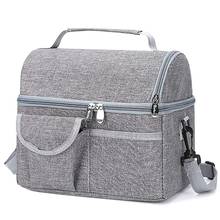 Large Picnic Cooler Bag Insulated Lunch Bag for Women Men Kids Picnic Bag, Adjustable Shoulder Strap, Double Layer 2024 - buy cheap