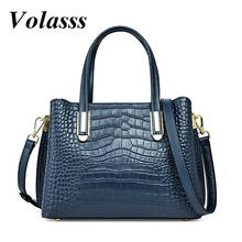 Volasss Women's Shoulder Bag Genuine Leather Crocodile Bags For Women Luxury Designer Handbag Design New Ladies High Quality Bag 2024 - buy cheap