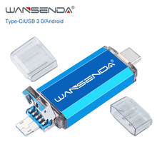 WANSENDA Type C USB Flash Drive Pen Drive OTG 3 in 1 USB 3.0 & Type C & Micro USB Stick 512GB 256GB 128GB 64GB 32GB Pendrives 2024 - buy cheap