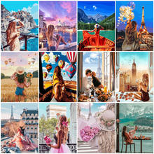 40x50cm diy frame beautiful girl oil painting by numbers kits Paint By Numbers On Canvas Handpainted animal Painting 2024 - buy cheap