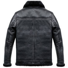 Jaqueta de couro genuíno dos homens inverno ovelha shearling casaco 2020 grosso forro lã quente real pele carneiro casacos couro hiver m811 2024 - compre barato