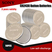 50 шт. 100% оригинальный Sony CR2430 DL2430 CR 2430 3 В литиевая батарея для умных часов, наушников, игрушек, весы, шагомер, кнопка, монетница 2024 - купить недорого
