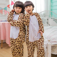 Anime Leopard Bear Cosplay Costume Kids Kigurumis Boy Girl Sleep Suit Halloween Festival Party Animal Onesies 2024 - buy cheap