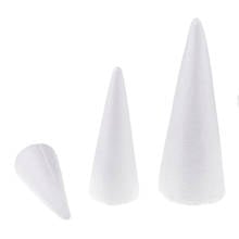 3 pces 15/20/25cm cone modelagem poliestireno isopor ornamentos diy artesanato 2024 - compre barato