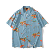 Camisas de manga corta para hombre, camisas con estampado de dragón chino, Estilo Vintage Hawaiano, Harajuku coreano, suelto, de lujo 2024 - compra barato