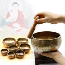 Juego de cuencos de canto martillado, meditación tibetana con Mazo, decoración del hogar 2024 - compra barato
