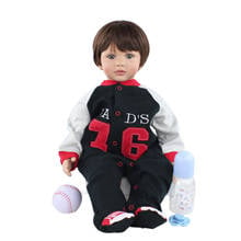 60 CM Soft Silicone Reborn Baby Boy Doll For Girl Vinyl Toddler Bebe With Cloth Body Dress Up Bedtime Toy Boneca Birthday Gift 2024 - buy cheap