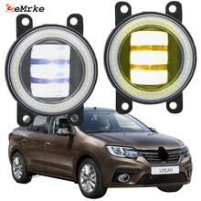 2x Led Angel Eye DRL for Renault Logan CIS-spec 2018 2019 2020 LED Fog Lights Lamp Double Colors with Lens Daytime Running Light 2024 - buy cheap