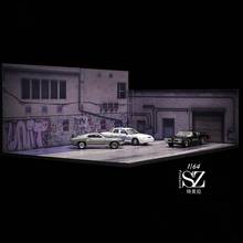1/64 Scale Car Scene Map Street Shooting Graffiti European And American Street Scene Background Board Decoration Display Stand 2024 - buy cheap