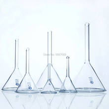 Todos os tamanhos 40mm a 150mm laboratório triângulo funil de vidro thicked borosilicate funil de vidro equipamento de laboratório 2024 - compre barato
