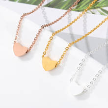 DIANSHANGKAITUOZHE Colar Choker Stainless Steel Jewelry Tiny Heart Pendant Necklace Women Gold Chain Bijoux Bridesmaid Gift 2024 - compra barato