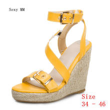 Women Platform High Heel Wedge Sandals Shoes Woman High Heels Wedges Gladiator Sandals Plus Size 34 - 40 41 42 43 44 45 46 2024 - buy cheap