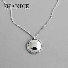 SHANICE S925 sterling silver Necklace For WomenVintage Twisted Lace Round Tag Clavicle Pendant Necklaces Boho Jewelry Gift 2024 - buy cheap