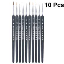 10pcs Useful Wolf Hair Tip Brushes Professional Detail Paint Brush Fine Detailing Painting Drawing Brushes 2024 - buy cheap