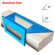 Multi-function angle ruler Measuring Ruler Aluminum Woodworking Scriber T Ruler Multifunction 45/90 Degree Angle Ruler 2024 - buy cheap