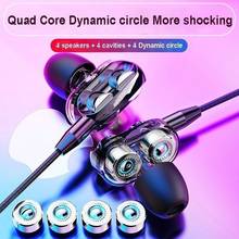 1PC Newest Stereo Wired Earphone High Bass 6D Stereo In-Ear Quad Core Earphones Earbuds Sport Earphones For Samsung Xiaomi 2024 - buy cheap