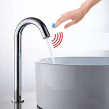 MTTUZK-grifo cromado de Sensor montado en cubierta, tipo integrado, Sensor automático, baño, lavabo, grifo infrarrojo sin contacto 2024 - compra barato