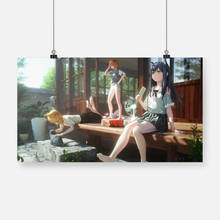 Anime Girls Summer Arknights Poster Framed Wooden Frame Canvas Painting Wall Art Decor Bedroom Study Home Decoration Prints 2024 - buy cheap