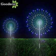 Goodeco-luz Solar de decoración de fuegos artificiales, lámpara alimentada por energía Solar para jardín, patio, césped, luz Starburst decorativa, luz de Holida 2024 - compra barato