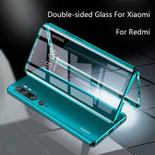 Магнитный металлический двухсторонний стеклянный чехол для Xiaomi Redmi Note 10 9 8 7 K20 Pro 8T 9A 8A Mi Note 10 Lite Poco X3NFC F2 Pro 360 2024 - купить недорого