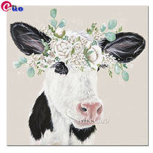 Diamond Painting Crown Of Flowers Cow Diamond Embroidery Full Square/Round Drill Mosia Handmade Gift 5D Home Decor Cross Stitch 2024 - buy cheap