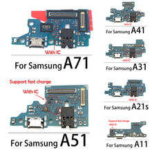 Placa de carregador pcb flex, placa de carregamento para samsung galaxy a01 a11 a21s a31 a41 a51 a71 a12, conector de porta usb, doca, fita de carregamento com 10 peças 2024 - compre barato