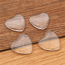 10pcs/lot 25mm Heart Flat Back Clear Glass Cabochon, High Quality, Lose Money Promotion!!!(Z3-14) 2024 - buy cheap