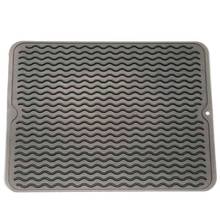 Alfombrilla de desagüe de silicona plegable, Mantel Individual resistente al calor, accesorios de cocina, alfombrilla de secado de platos de silicona antideslizante 2024 - compra barato