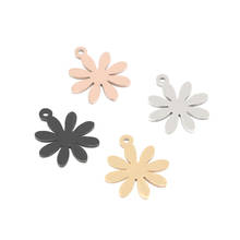 10pcs Stainless Steel Flower Connectors Necklace Charms Pendant DIY For Bracelet Necklace Jewelry Making Handcrafted Accessories 2024 - buy cheap