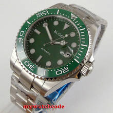 43mm bliger green dial Japan NH35  mens watch ceramic bezel luminous marks Luxury Men Mechanical Wristwatch 2024 - buy cheap