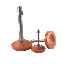 PVC Adjustable Foot Cup M8/M10/M12 Thread Leveling Foot 60mm Base Heavy Loading Weight Articulated Feet 2024 - buy cheap