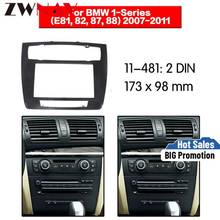 Car DVD Player frame For BMW 1-Series 2007-2011 2DIN Auto AC Black LHD RHD Auto Radio Multimedia NAVI fascia