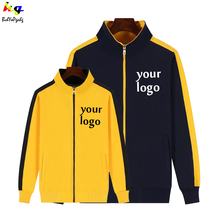 Casaco com zíper e gola alta, jaqueta de manga longa com estampa logotipo personalizado para homens e mulheres 2024 - compre barato