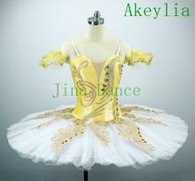 Raymonda profissional yagp ouro nutcracker panqueca profissional ballet tutus tule branco feminino desempenho palco traje 2024 - compre barato