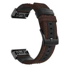 Correa de nailon y cuero para reloj deportivo, pulsera de ajuste rápido de 22mm para Garmin Approach S60 Instinct Forernner 935 945 2024 - compra barato