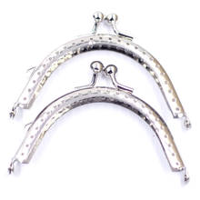 25Pcs Silver Tone Smooth Purse Arch Metal Frame Kiss Clasp Lock Bag Parts Accessories 8.5x6.3cm 2024 - buy cheap