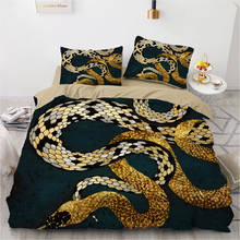 Ropa de cama 3D de lujo, edredón, juego de cama, tamaño individual, Camel, Snake, King y Queen, textil para el hogar 2024 - compra barato