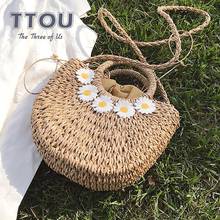 Small Flowers Straw Bags for Women 2021 Crossbody Bags Lady Travel Purses and Handbags Female Summer Beach Shoulder Bags 2024 - buy cheap