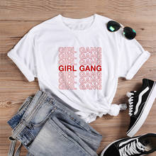 ONSEME Girl Gang Letter T Shirts Women Hipster Streetwear Slogan Tees Aesthetic T Shirt Feminist Tee Girl Power Tshirt Tops 2024 - buy cheap