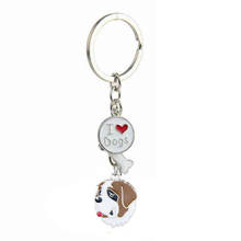 Dachshund dog Pendant Key Chains For Men Women Fashion Bag Charm Car Key Ring pet animal Keychain Love round tag gifts 2024 - buy cheap