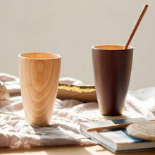 Copo de madeira para casa criativo colorido, copo durável para chá e leite 2024 - compre barato
