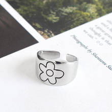 Anéis de flores estilo coreano para mulheres, novo anel vintage e da moda punk com flor de ameixa, pequenos anéis de flores para festa e casal, 2021 2024 - compre barato
