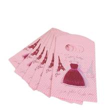 Bolsas de embalaje con minifalda impresa, 9x15cm, color rosa, para regalo de cumpleaños, venta al por mayor, 50 unids/lote 2024 - compra barato