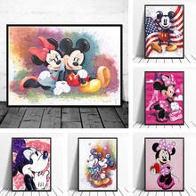 Disney Cartoon Mickey Mouse and Donald Duck Canvas Painting Posters and Prints for Children Room Wall Gift Decoration Cusdros 2024 - buy cheap