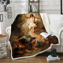 Religion Jesu 3d Printed Fleece Blanket for Beds Thick Quilt Fashion Bedspread Sherpa Throw Blanket Adults Kids 2024 - buy cheap