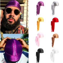 Durags-turbante Bandana de satén para hombre, pelucas de pirata, sombrero sedoso, diadema 2024 - compra barato