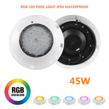 Luz Led RGB para Piscina, foco de Luz subacuática para exteriores, 45W, 2835 SMD, IP68, impermeable, CA de 12V y 24V 2024 - compra barato