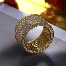 Circle Ring CZ Finger Rings Gold /White Color Micro pave Cubic Zirconia Wide Fashion Jewelry Wholesale Rings 2024 - buy cheap